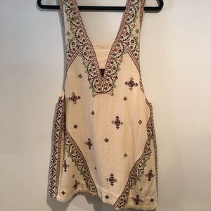 - Free People Mini Dress with Tie and Cut Out Detailing